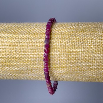 Brățară din turmalin, piatră naturală, cuburi tăiate, diametru 4 mm, lungime 18 cm (elastic)