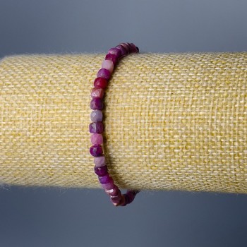 Brățară din turmalin, mărgele cub facetate, diametrul 4 mm, lungime 18 cm (elastic)