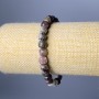 Brățară din turmalin natural, piatră fațetată în formă de cub, diametrul 7 mm, lungime 18 cm (elastic)