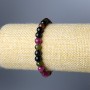 Brățară din turmalin natural, piatră naturală, mărgele netede, diametrul 6,5 mm, lungime 18 cm (elastic)