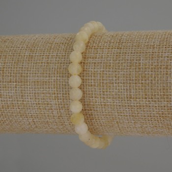 Brățară din citrin natural, mărgele fațetate, diametru de 6 mm, lungime 18 cm (elastic)