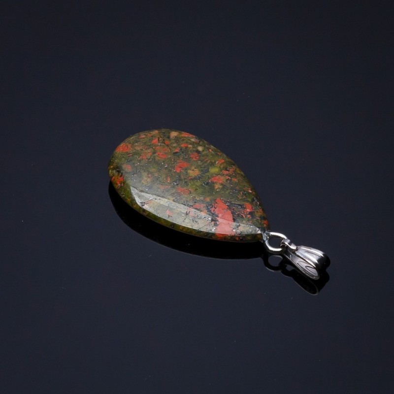 Pandantiv Picătură din heliotrop 2,5×1,7 cm (±)