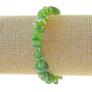 Brățară din jadeit – granule naturale, diametrul 9×3 mm, lungimea 18 cm (elastic)
