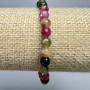 Brățară din turmalină naturală, bilă tăiată, diametrul de 6 mm ±, lungime 18 cm ± (elastic)