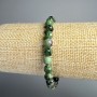 Brățară din zoizit natural, mărgele fațetate, diametru 6 mm, lungime 18 cm, pe elastic