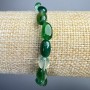 Brățară din agate verzi naturale, mărgele cu fațete, diametrul 6×8 mm, lungime 18 cm, elastică