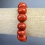 Brățară din jasper roșu natural, cu mărgele mari facetate, diametrul 12x10 mm, lungime 18 cm (elastic)