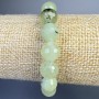 Brățară din prehnit natural, piatră naturală, mărgele tăiate, diametrul 10 mm, lungime 18 cm, elastic