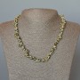 Colier din jasper dalmațian, piatră naturală, granule de jasper, diametru 9×4 mm, lungime 46 cm +