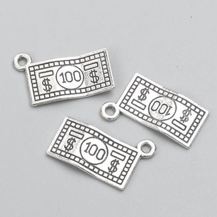 Pandantiv din accesorii «Bani» 7x13 mm