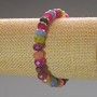 Brățară din turmalină naturală, mărgele rondelle facetate, diametru aproximativ 8×6 mm, lungime 18 cm (elastică)