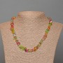 Colier din sticlă colorată, mărgele fațetate, diametrul 8x4 mm, lungime 47 cm