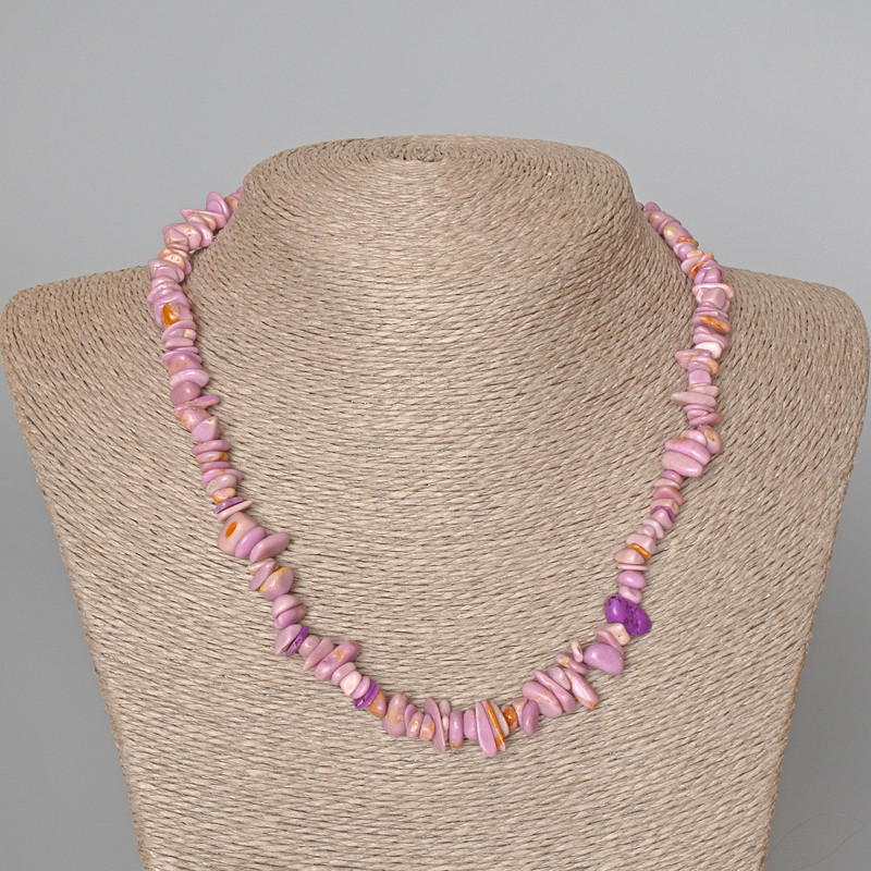 Colier cu fosfosiderit (artificial) fragmente 9×3 mm, lungime 47 cm