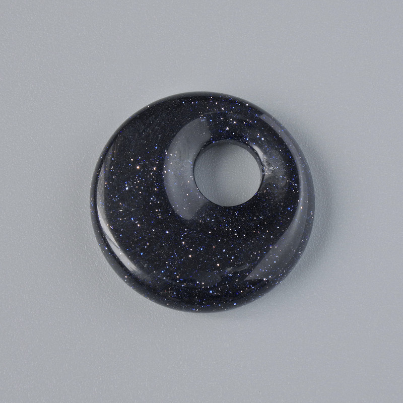 Pandantiv donut aventurin Noaptea Cairo (Sintetic) piatră, diametrul 18x5 mm ±, diametrul orificiului 5 mm ±