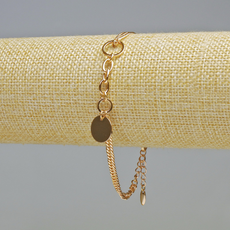 Brățară Xuping placare cu aur 18K, grosime 3 mm, lungime 19–22 cm