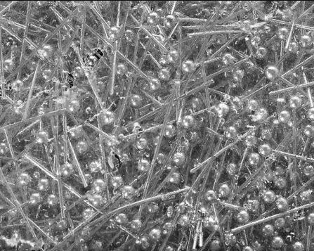 Pin de pălărie cu bilă, metal gri, lungime 40 mm, 200 g