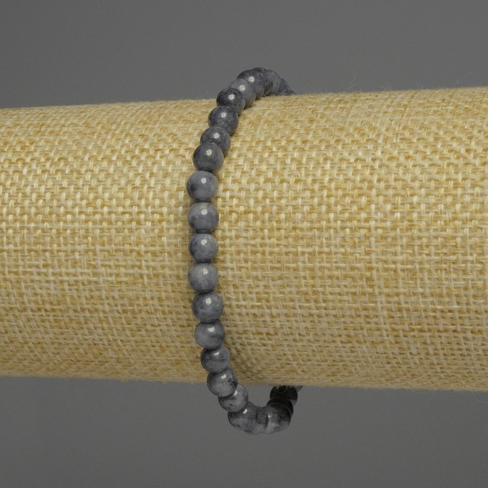 Brățară din safir, bile netede, diametrul 7–8 mm, sortiment de mărimi, lungime 18 cm, pe bază elastică