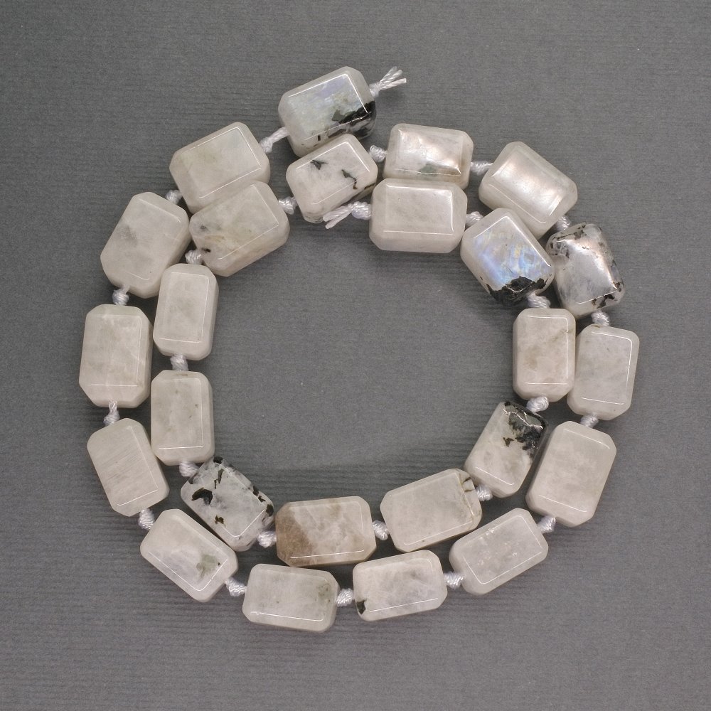 Mărgele din piatră naturală adular dreptunghiulare, diametrul 9×9×13 mm, lungime 42 cm ±