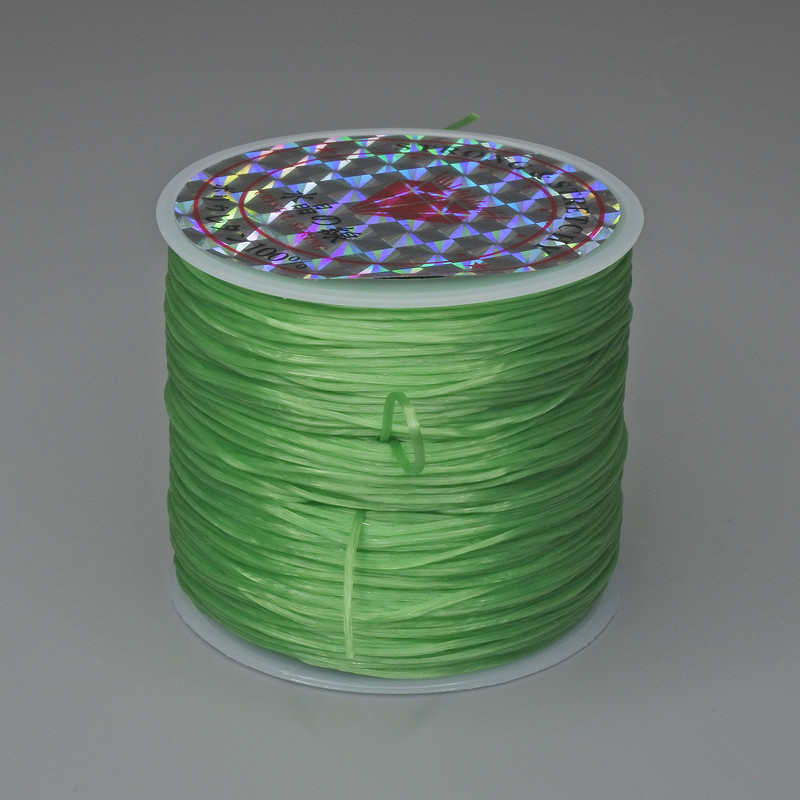 Furnitură elastică pentru handmade, bobină, culoare verde salată, lungime 30 m +