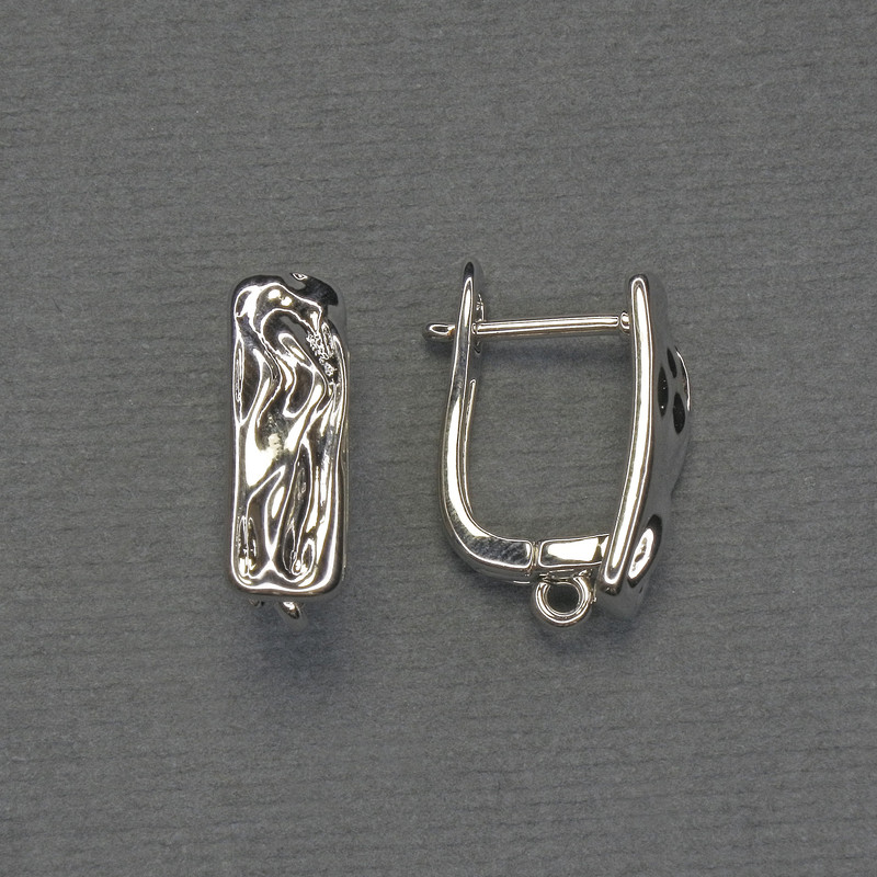 Știfturi pentru cercei din metal argintiu 17×6 mm – pereche