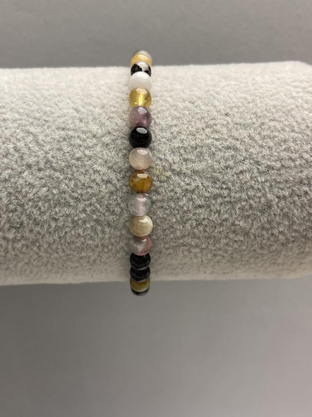 Brățară din turmalin, bilă netedă, diametrul 4,5 mm, lungime 18 cm, elastică