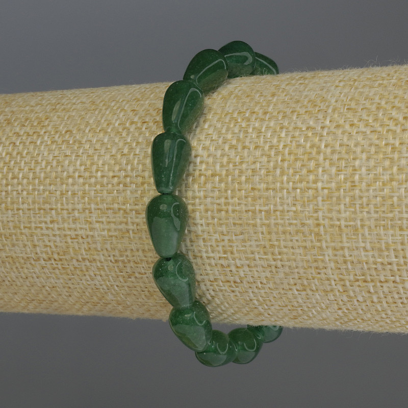 Brățară din crizopaz în formă de picătură, diametrul 12×8 mm, lungime 18 cm, pe elastic