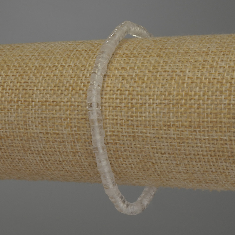 Brățară din cristal de munte – rondel, diametrul 4,5×2 mm, lungime 18 cm, pe elastic