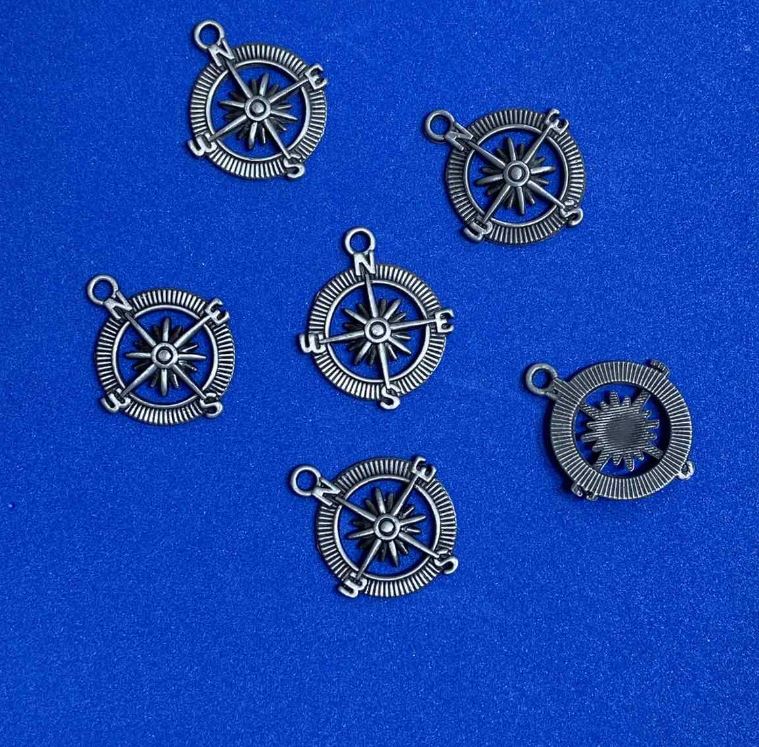 Pandantiv volan, diametrul 25×28 mm ± ambalare 23 bucăți ± 20 g, culoare gri