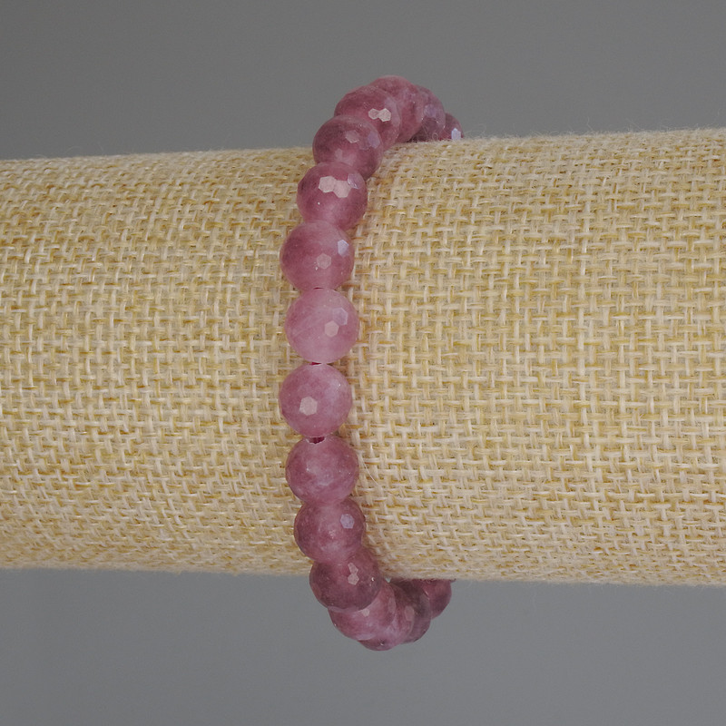 Brățară din turmalin, mărgele facetate, diametrul de 8 mm, lungime 18 cm (elastic)