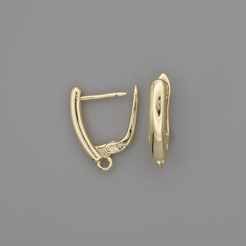 Știfturi pentru cercei din metal auriu 18×3 mm+ – pereche