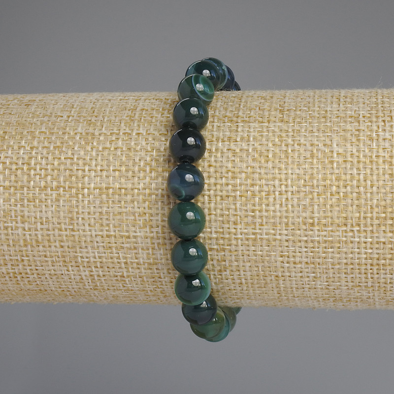 Brățară din piatră ochi de pisică, mărgele netede, diametru 8 mm ±, lungime 18 cm ±, pe elastic