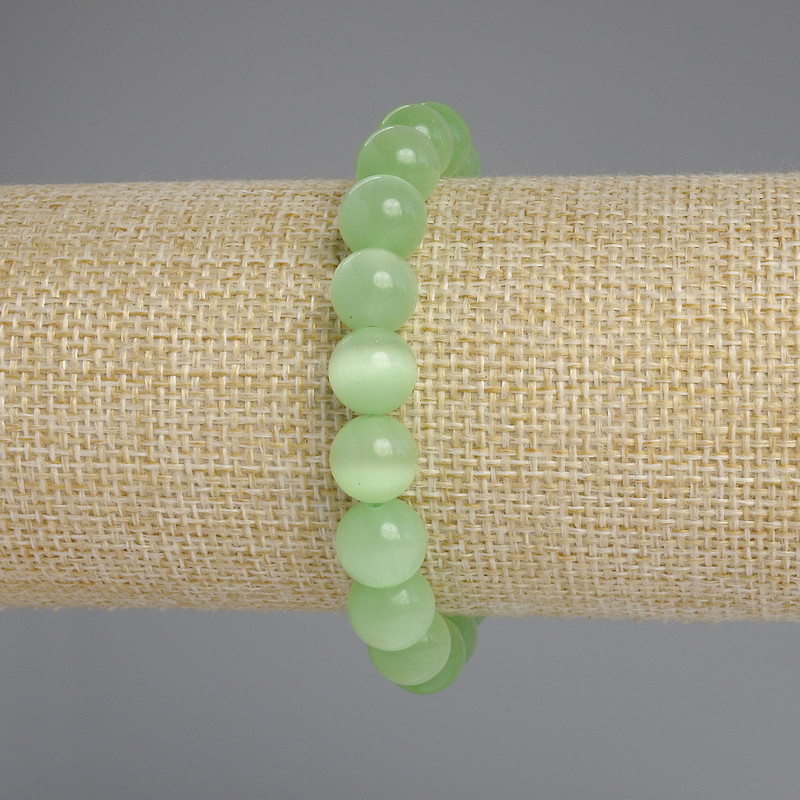 Браслет Котяче Око гладка кулька, діаметр 10мм+-, довжина 18см+- стрейч