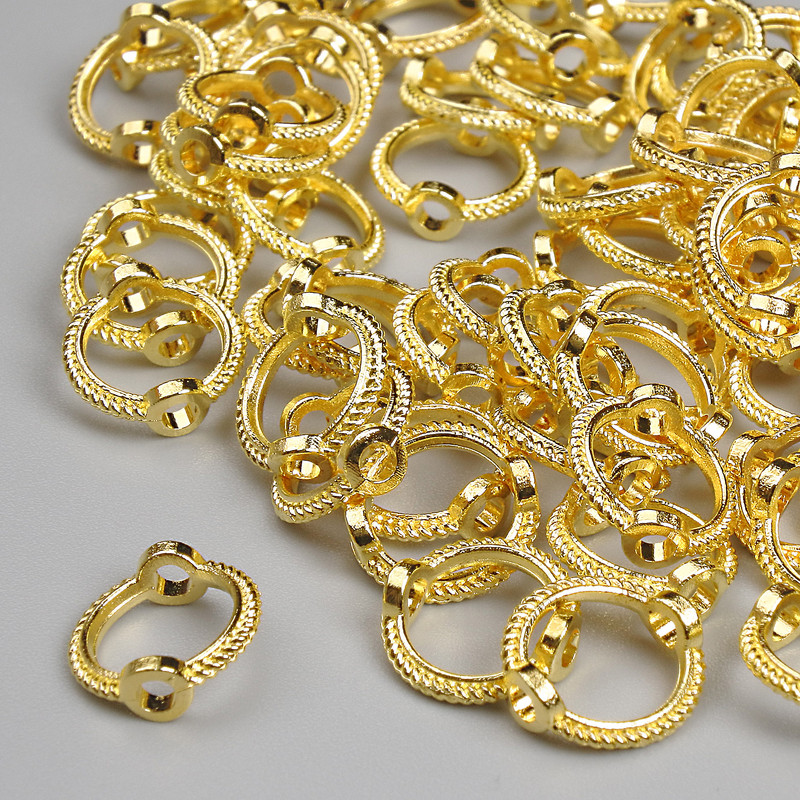 Furnitură pentru mărgele – inserție rotundă, diametru 8 mm, fațetată, 62 buc +/- culoare metalică 'auriu deschis'