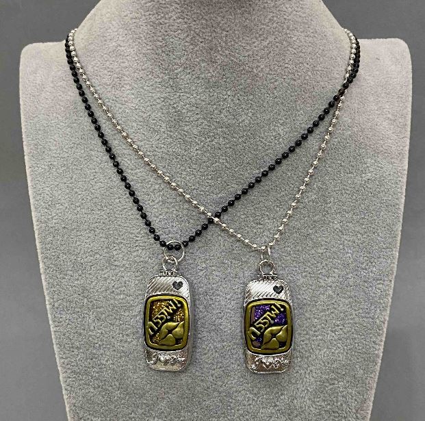 Pandantive de prietenie pereche, lungime 48 cm +/-, dimensiune 40×20 mm+