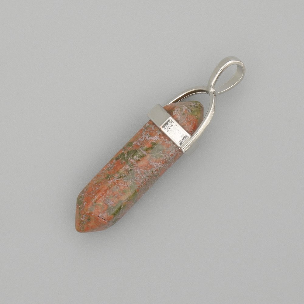 Pandantiv din heliotrop hexagonal, 4 cm+