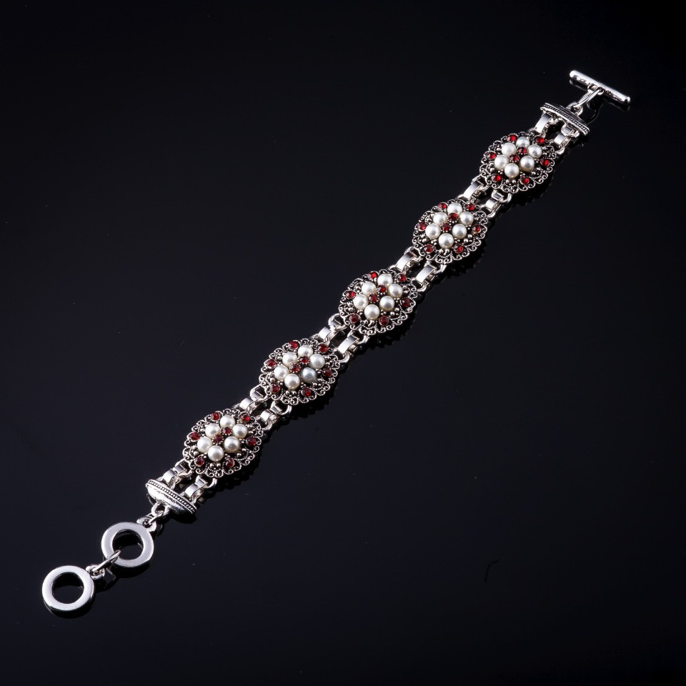 Brățară Liza din sticlă roșie 22 cm