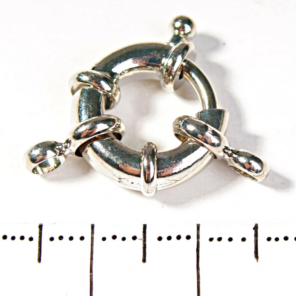 Închizătoare donut pentru mărgele și brățări, pentru un singur șir, mare, 12 mm