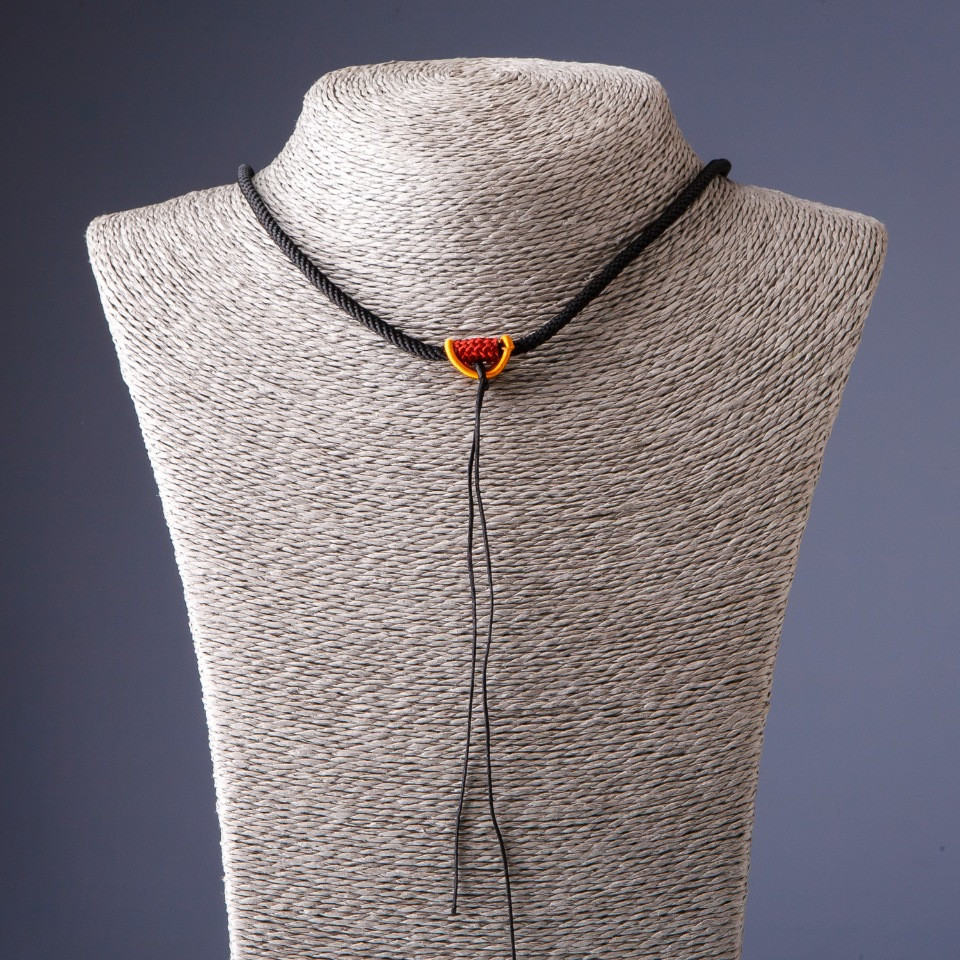 Șnur negru pentru gât, 60 cm