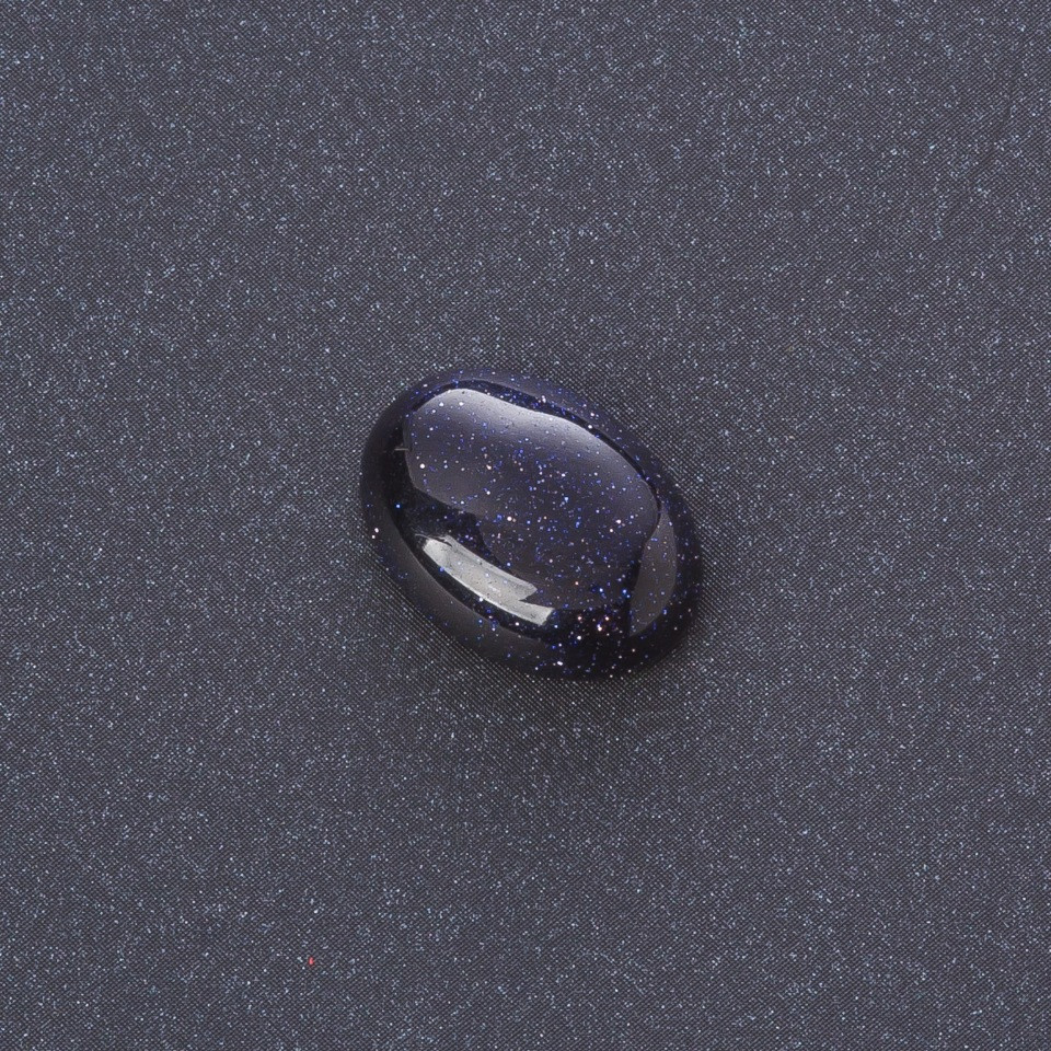 Cabochon din piatră naturală Aventurin Nisip Albastru Noaptea Cairo 18x13 mm