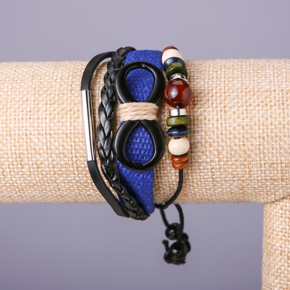 Brățară pentru copii „Infinit” albastră, pe șnur reglabil