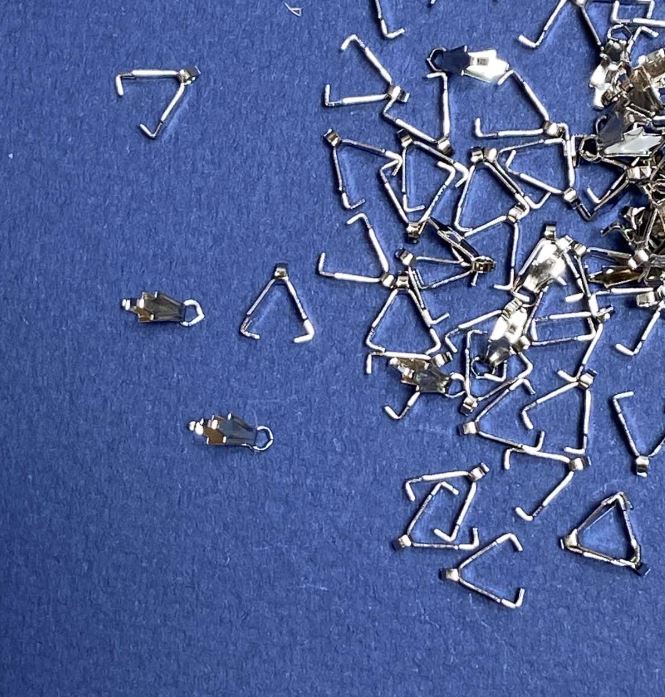 Suport pentru pandantiv 8x2 mm, ambalaj 20 g, ± 249 buc.