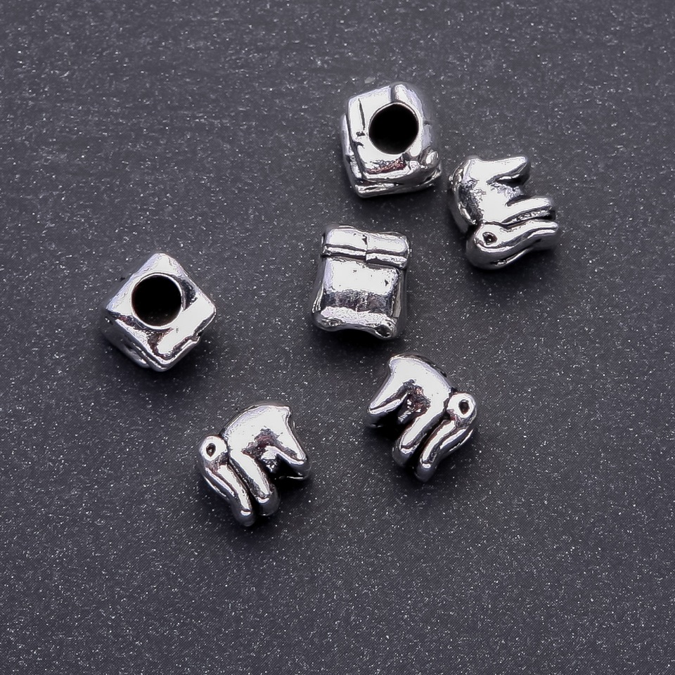 Inserție Pandora cu siluetă de elefant, diametru 11x10 mm, diametru găurii 5 mm, greutate aproximativă 20 g, +/- 6 buc