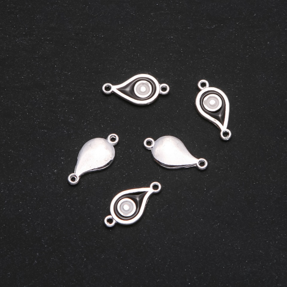 Conector Ochi egiptean gri 11x22 mm, pachet de 5 bucăți