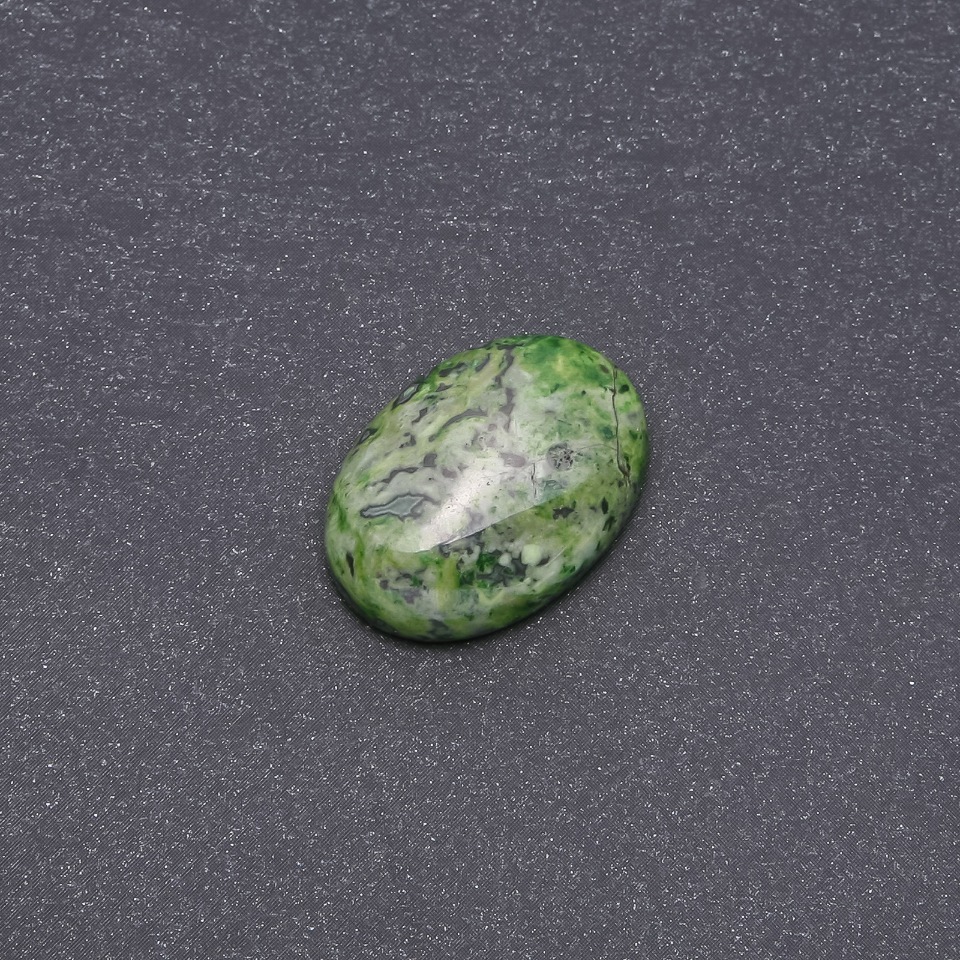 Cabochon piatră jasp verde sintetic 25x18 mm
