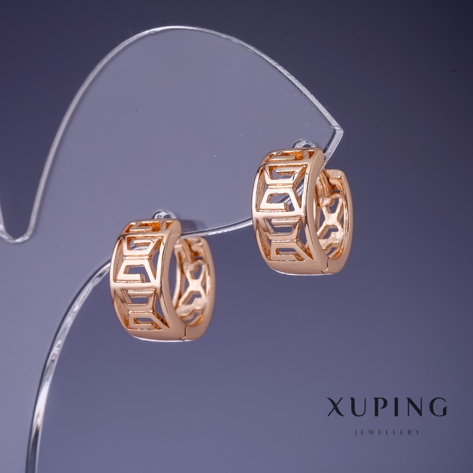 Cercei Xuping 14×7 mm «placare cu aur 18K»
