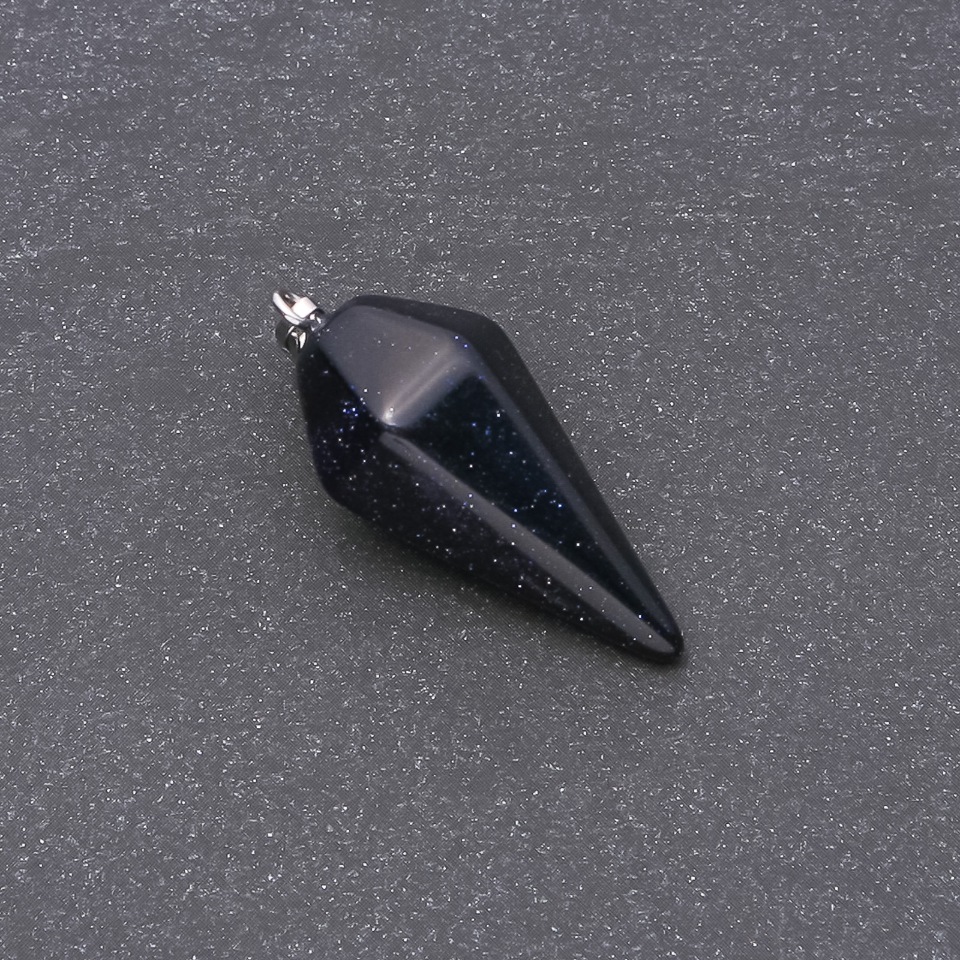 Pandantiv „Pendul” Aventurin albastru Noaptea Cairo 40x30x13mm