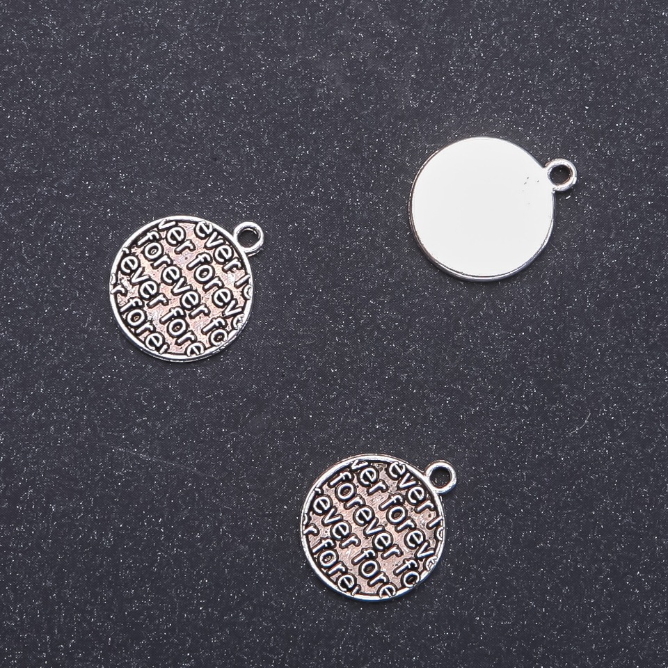 Furnitură pentru pandantiv „Forever”, diametru 14 mm, lungime 18 mm, diametru 1,8 mm, ambalaj 20 g, 18 buc. (+/-)