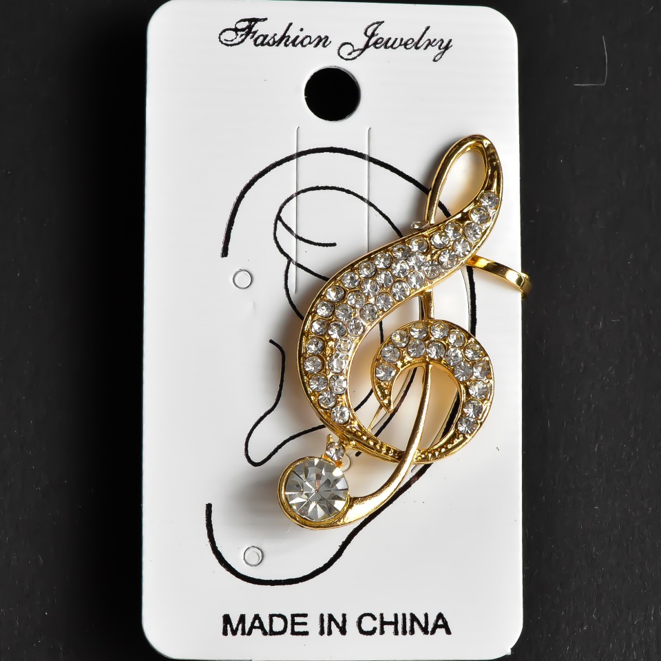 Kaf pe ureche, lungime 47 mm, metal galben