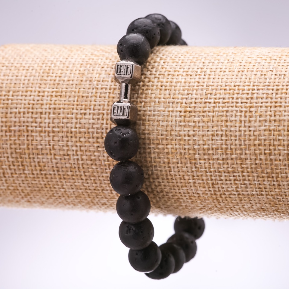 Brățară Lava Ganteră, diametrul 10 mm, lungimea 18 cm pe elastic