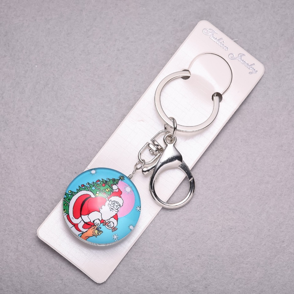 Брелок Новий рік Дід мороз з ялинкою, довжина 10см